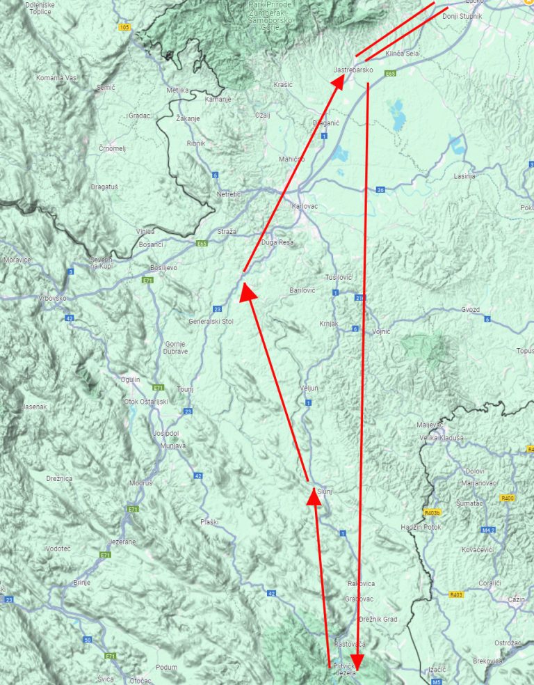 Karta plitvička jezera izlet avionom aeroklub Tandem